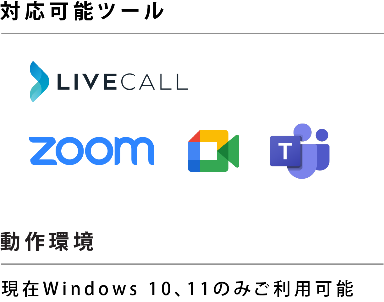 フリープラン0円。LiveCallのロゴが表示されます